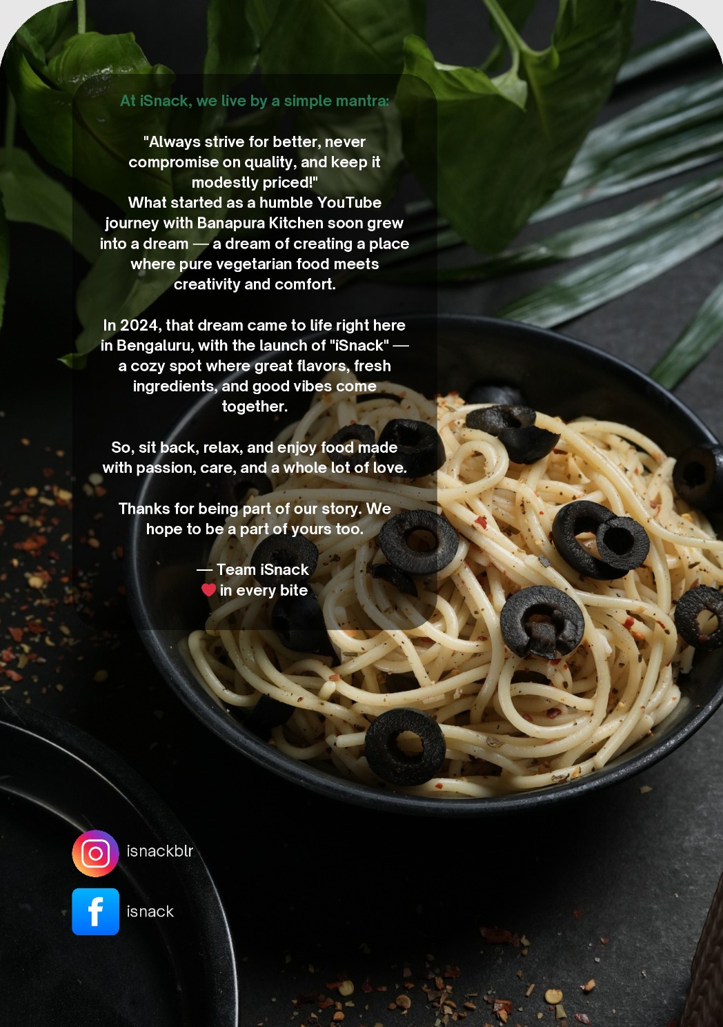 Dine-In Menu