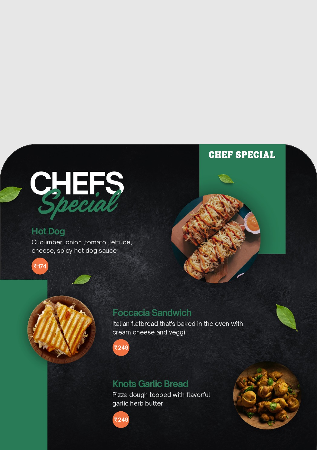 Dine-In Menu