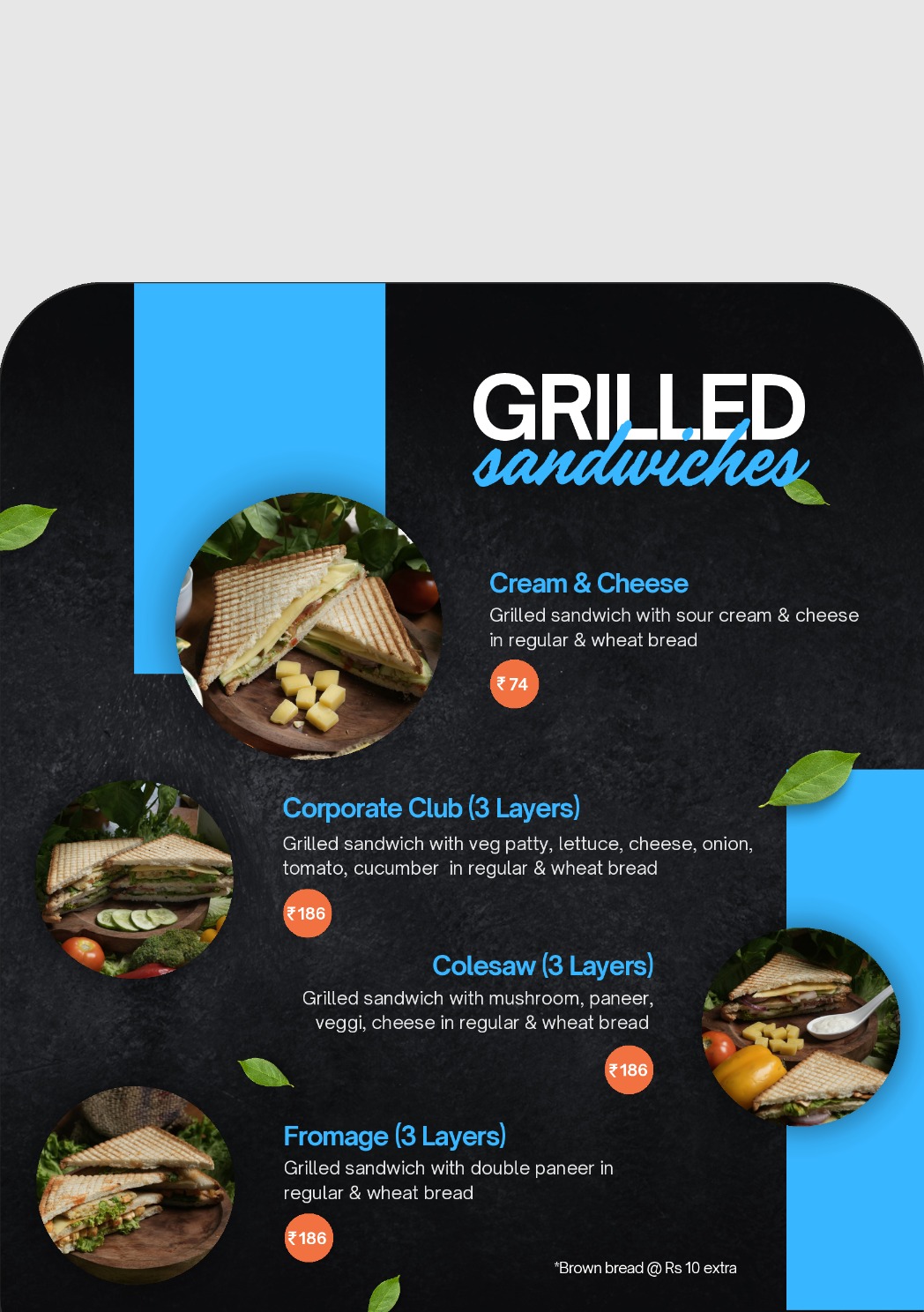 Dine-In Menu