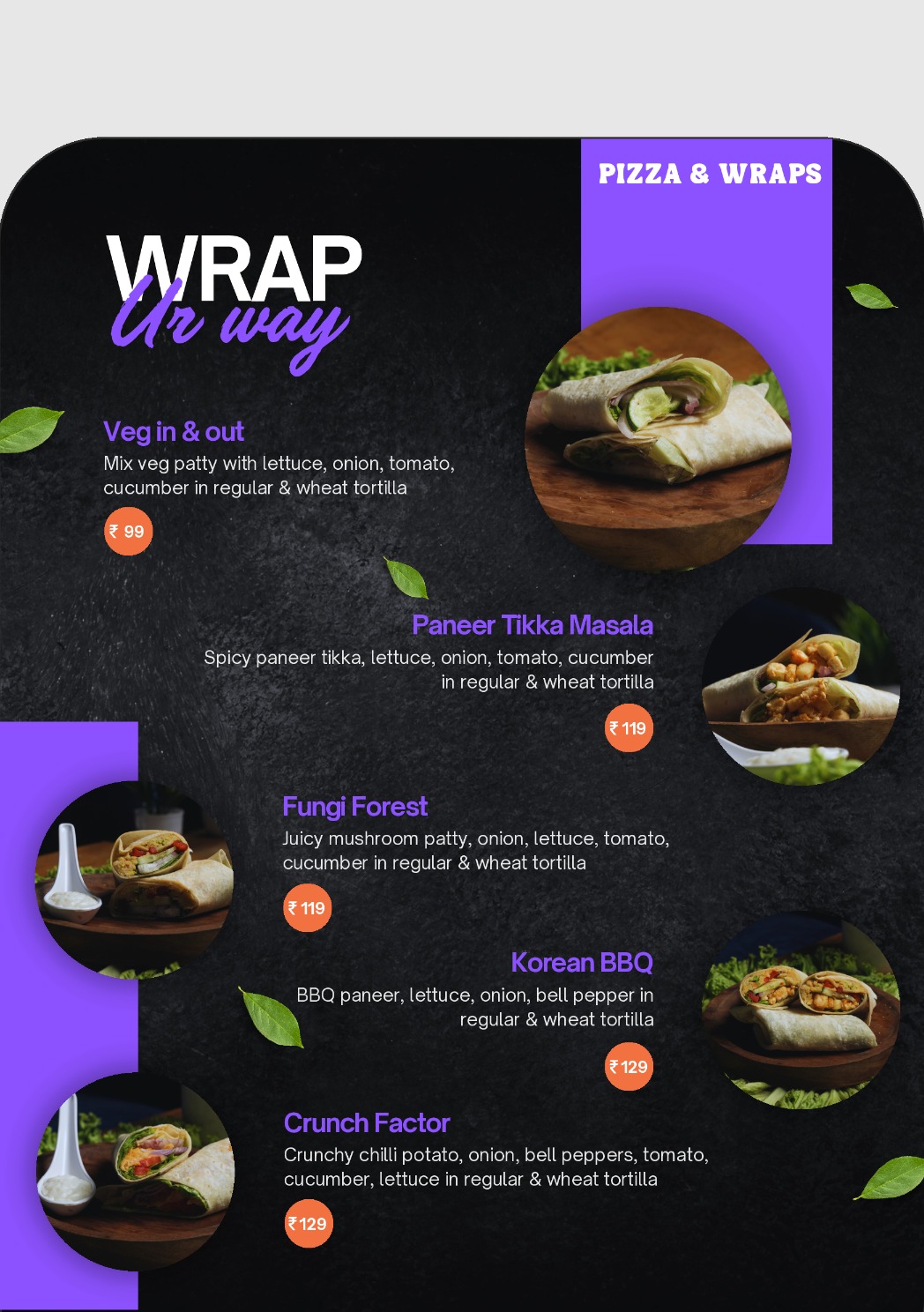 Take Away Menu