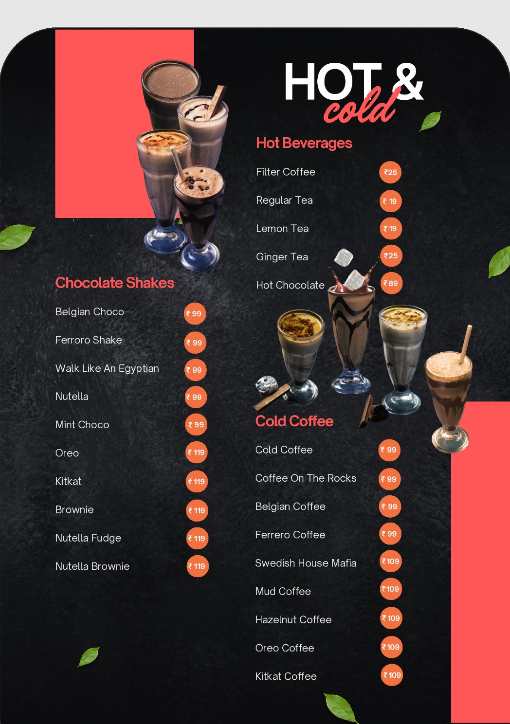 Take Away Menu