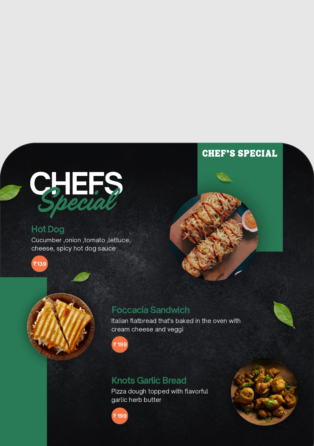 Take Away Menu