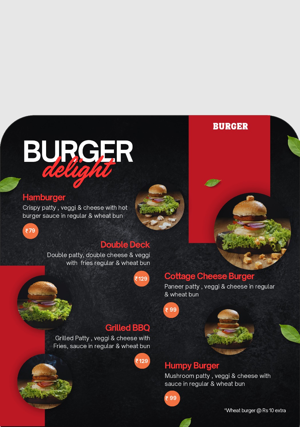 Take Away Menu